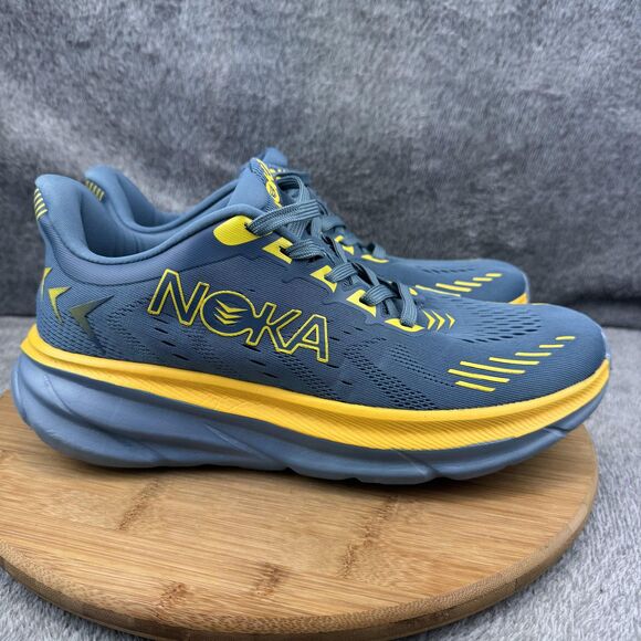 NOKA Shoes Mens Size 10.5 Blue Yellow Athletic Running Road Trainer Lightweight - Picture 1 of 10
